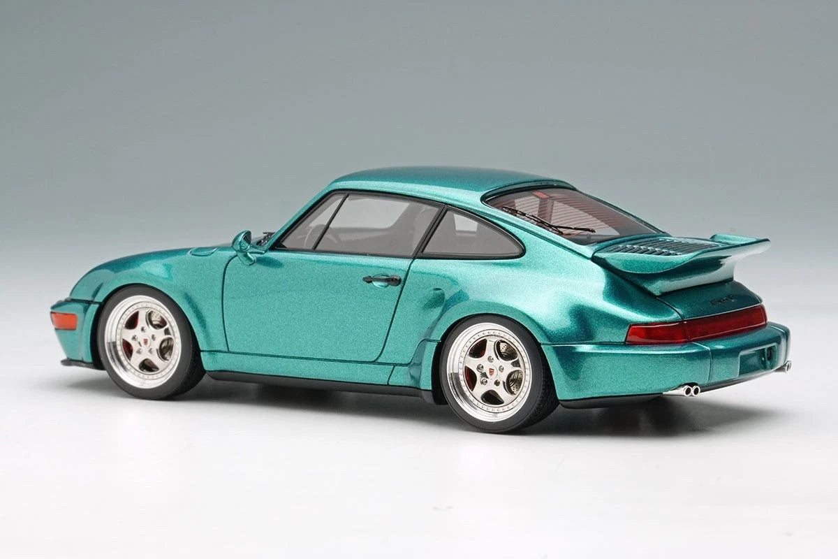VISION VM160J 1/43 Porsche 911 (964) Turbo S Flatnose 1994 Wimbledon Green Metallic - image 3