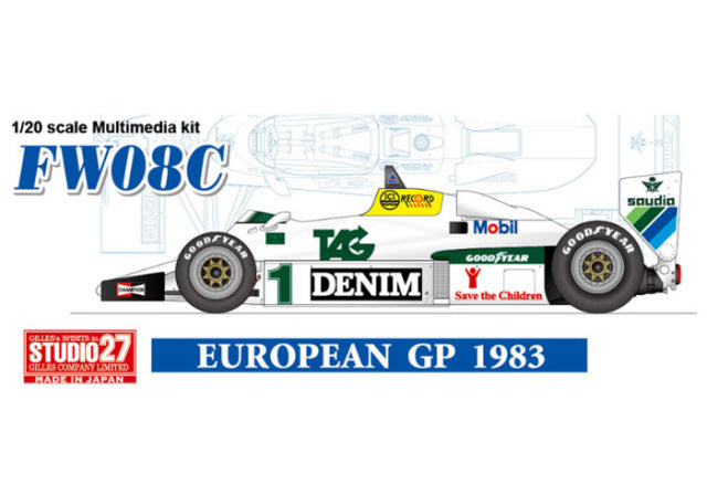 Studio27 FD20006 1/20 Williams FW08C European GP 1983 Model Kit - image 1