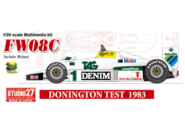 Studio27 FD20007 1/20 Williams FW08C Test Donington 1983 Model Kit - image 1