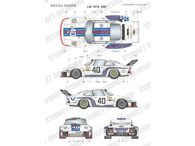 Studio27 TK2478 1/24 Porsche 935 Martini #40 Le Mans 1976 Conversion Model Parts - image 4