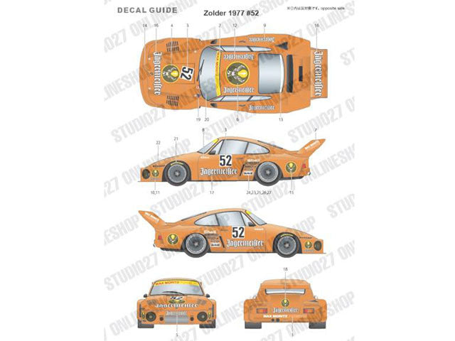 Studio27 TK2480 1/24 Porsche 935 Jagermeister #52 Zolder 1977 Conversion Model Parts - image 4