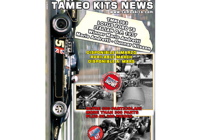 Tameo TMK393 1/43 Lotus 78 Italian GP 1977 Andretti /Nilson Metal Model Kit - image 1