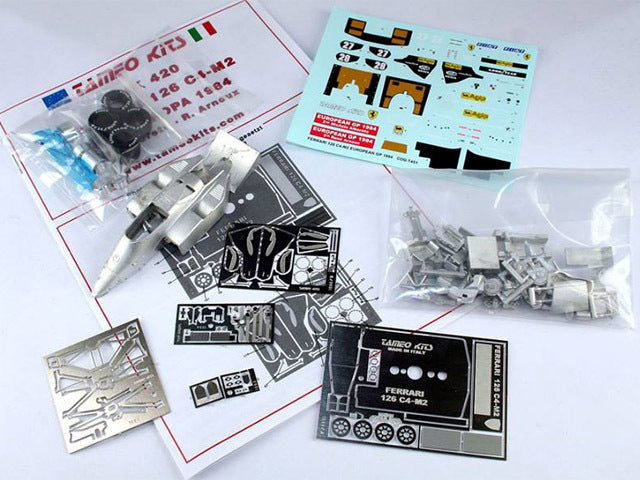 Tameo TMK420 1/43 Ferrari 126C4-M2 European GP 1984 Alboreto /Arnoux Metal Model Kit - image 2