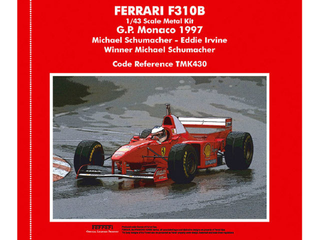 Tameo TMK430 1/43 Ferrari F310B Monaco GP 1997 Schumacher /Irvine Metal Model Kit - image 1