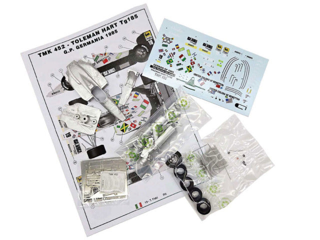 Tameo TMK452 1/43 Toleman Hart TG185 German GP 1985 Teo Fabi (Pole Position) Metal Model Kit - image 2