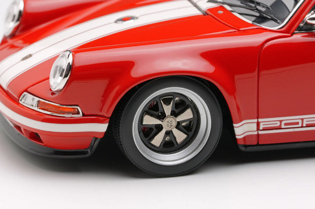Make Up VISION VM135J 1/43 Singer 911 (964) Targa Red White Stripe Limited 120pcs - photo 6