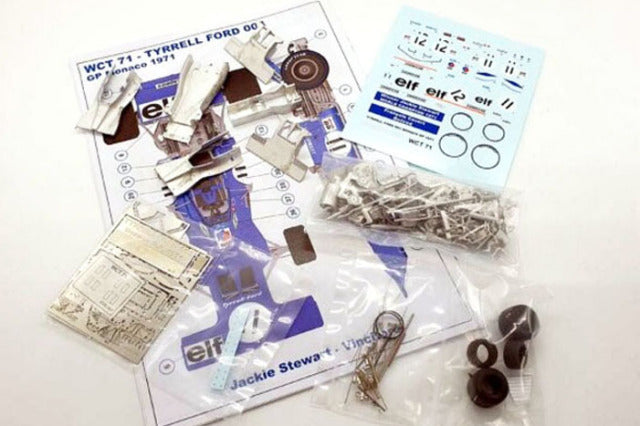 Tameo WCT71 1/43 Tyrrell Ford 003 Monaco GP 1971 Winner J.Stewart - F.Cevert Metal Model Kit - image 2