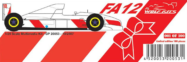 Wolf Models GP20053 1/20 Footwork Porsche FA12 1991 Resin Model Kit - image 4