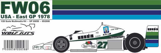 Wolf Models GP20058 1/20 Williams FW06 USA-EAST GP 1978 Resin Model Kit - image 7