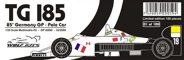 Wolf Models GP20059 1/20 Toleman TG185 German GP 1985 Resin Model Kit - image 7
