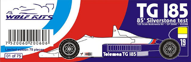 Wolf Models GP20060 1/20 Toleman TG185 Silverstone Test Resin Model Kit - image 4