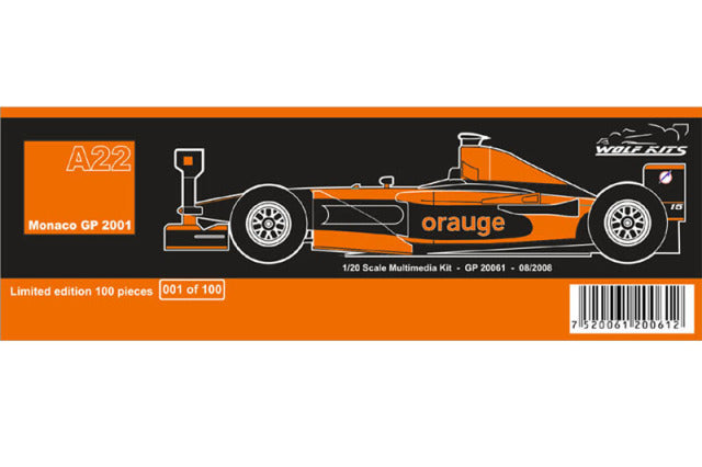 Wolf Models GP20061 1/20 Arrows A22 Monaco GP 2001 High Wing Resin Model Kit - image 6