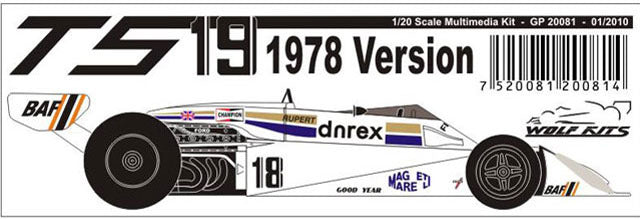 Wolf Models GP20081 1/20 Surtees TS19 1978 Resin Model Kit - image 6