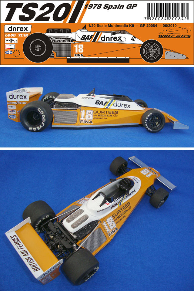 Wolf Models GP20084 1/20 Surtees TS20 Spanish GP 1978 Rupert Keegan Resin Model Kit - image 2