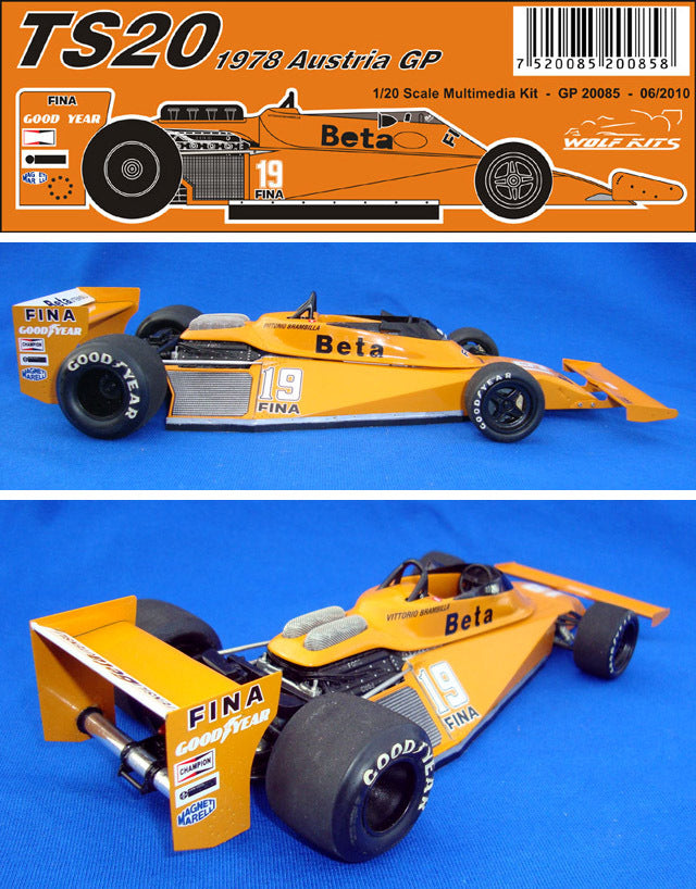 Wolf Models GP20085 1/20 Surtees TS20 Austrian GP 1978 Vittorio Branbila Resin Model Kit - image 2