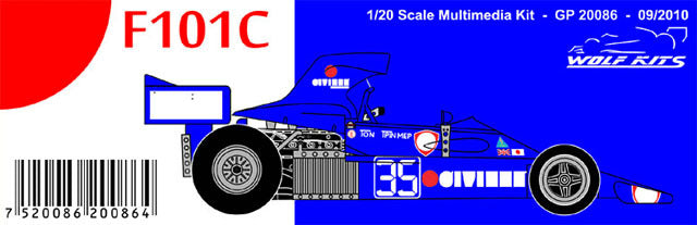 Wolf Models GP20086 1/20 Maki F101C T.Trimer/H.Fushida 1975 Resin Model Kit - image 5