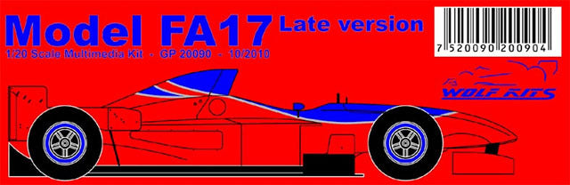 Wolf Models GP20090 1/20 Footwork FA17 1996 Late version Resin Model Kit - image 5