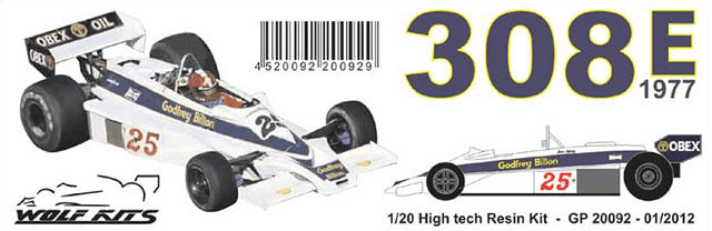 Wolf Models GP20092 1/20 Hesketh 308E Ian Ashey 1977 Resin Model Kit - image 4