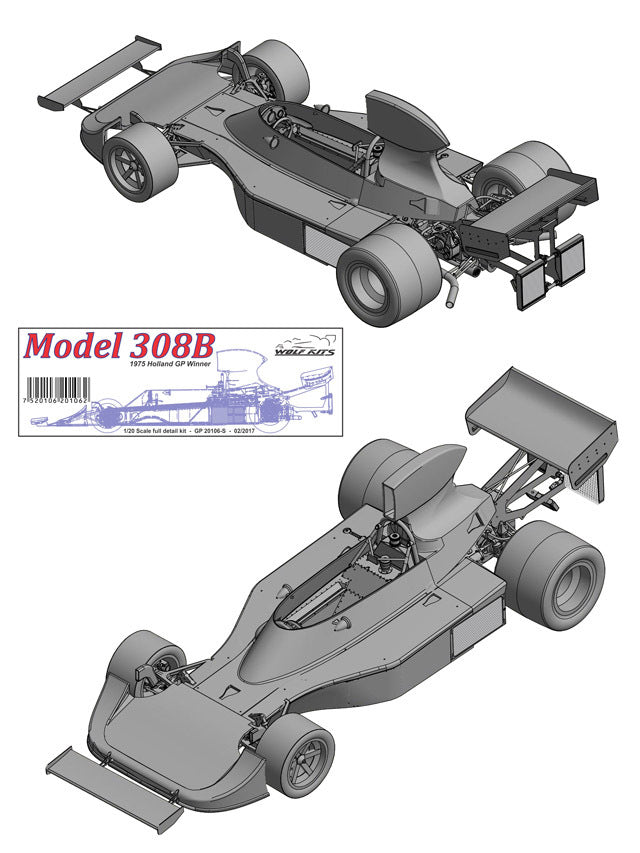 Wolf Models GP20106 1/20 Hesketh 308B Dutch GP 1975 J.Hunt Winner Resin Model Kit - image 10