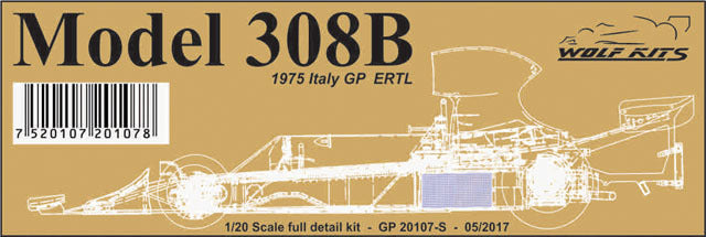 Wolf Models GP20107 1/20 Hesketh 308B Italian GP 1975 H.Ertl Resin Model Kit - image 2