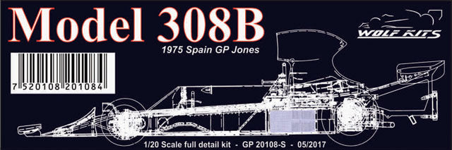 Wolf Models GP20108 1/20 Hesketh 308B Spanish GP 1975 A.Jones Resin Model Kit - image 2