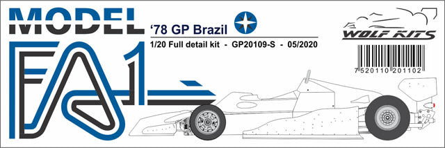 Wolf Models GP20109 1/20 Arrows Fa1 Brazilian GP 1978 R.Patrese Resin Model Kit - image 7