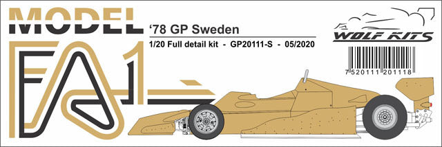 Wolf Models GP20111 1/20 Arrows Fa1 Swedish GP 1978 R.Patrese / R.Stommelen Resin Model Kit - image 7