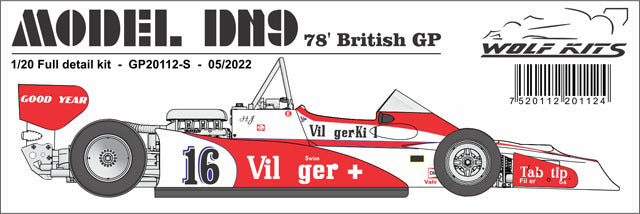 Wolf Models GP20112 1/20 Shadow DN9 1978 British GP - H.J.Stuck Resin Model Kit - image 6