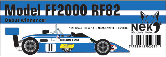 Neko Models FK2011 1/20 Formula Ford 2000 RF82 Van Diemen Racing A.Senna Resin Model Kit - image 4