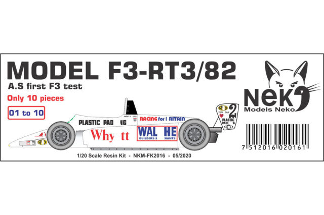 Neko Models FK2016L 1/20 Ralt F3-RT3/82 First Test - A.Senna Resin Model Kit - image 5