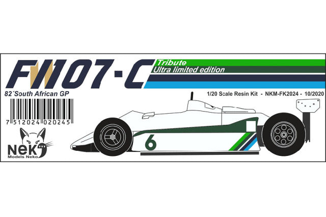 Neko Models FK2024 1/20 Williams FW07C South African GP 1982 Resin Model Kit - image 3