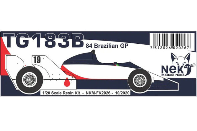 Neko Models FK2026 1/20 Toleman TG183B Brazilian GP 1984 Resin Model Kit - image 1