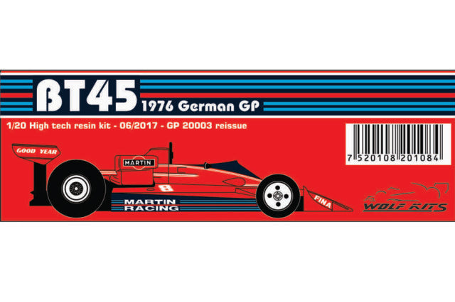 Wolf Models GP20003 1/20 Brabham BT45 1976 German GP Resin Model Kit - image 2