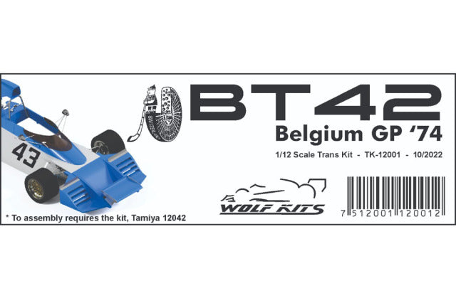Wolf Models TK12001 1/12 Brabham BT42 Belgian GP 1974 Conversion Kit Model Parts - image 4