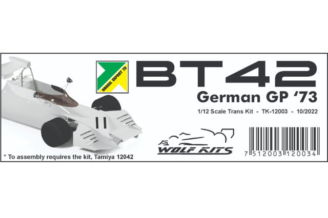 Wolf Models TK12003 1/12 Brabham BT42 German GP 1973 Conversion Kit Model Parts - image 5